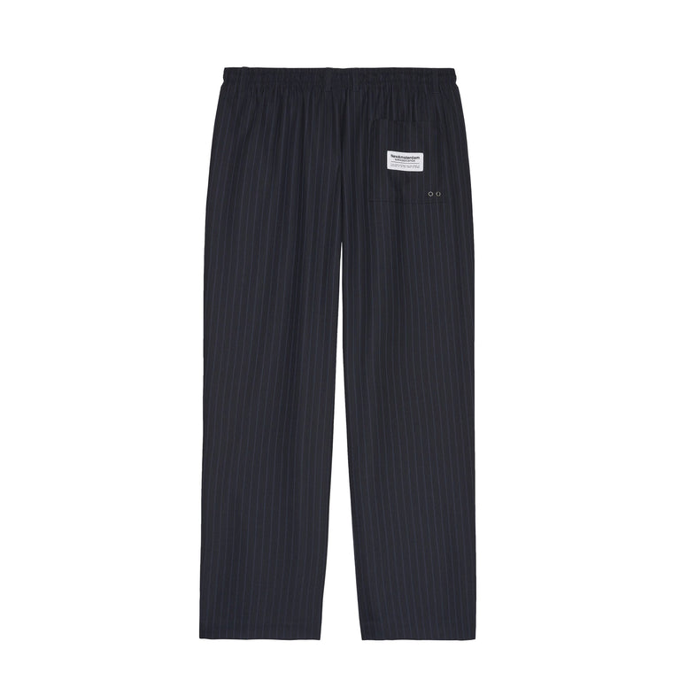 New Amsterdam Surf Association Wool Work Trousers - S / Navy / Blue Pinstripe - 2