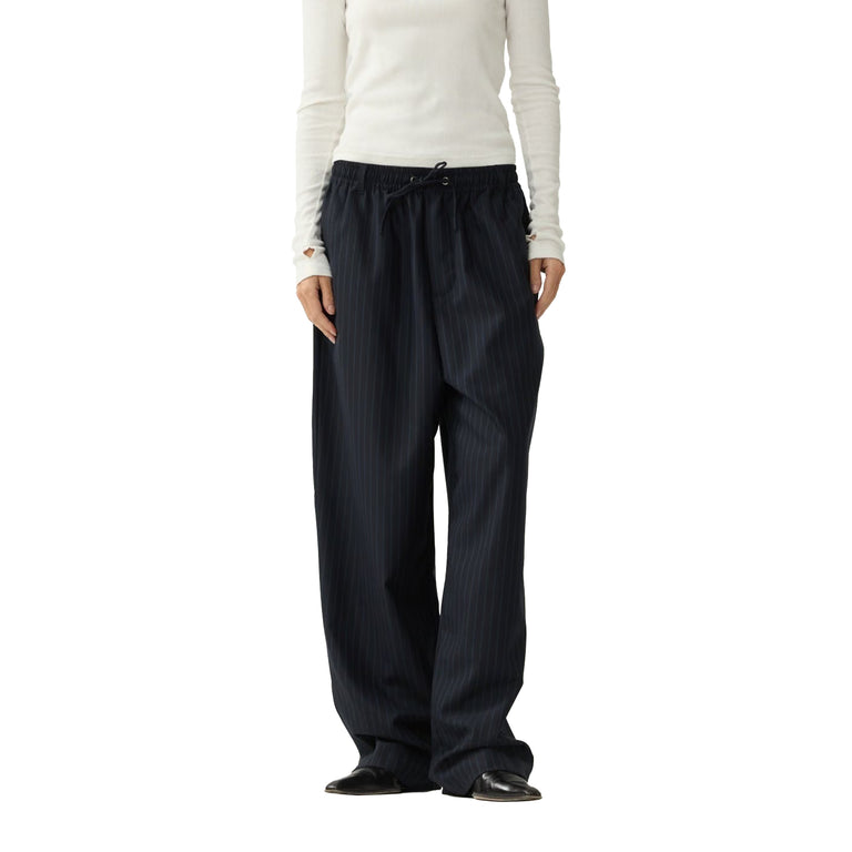 New Amsterdam Surf Association Wool Work Trousers - S / Navy / Blue Pinstripe - 3