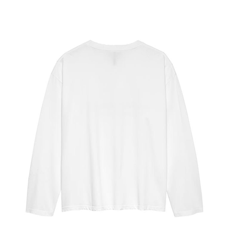 New Amsterdam Surf Association Worked Logo Longsleeve - L / White - 2