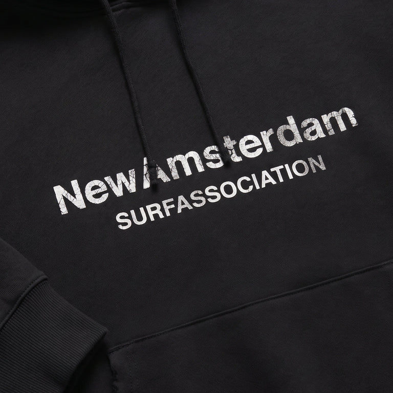 New Amsterdam Surf Association Worked Logo Hoodie - L / Black - 2