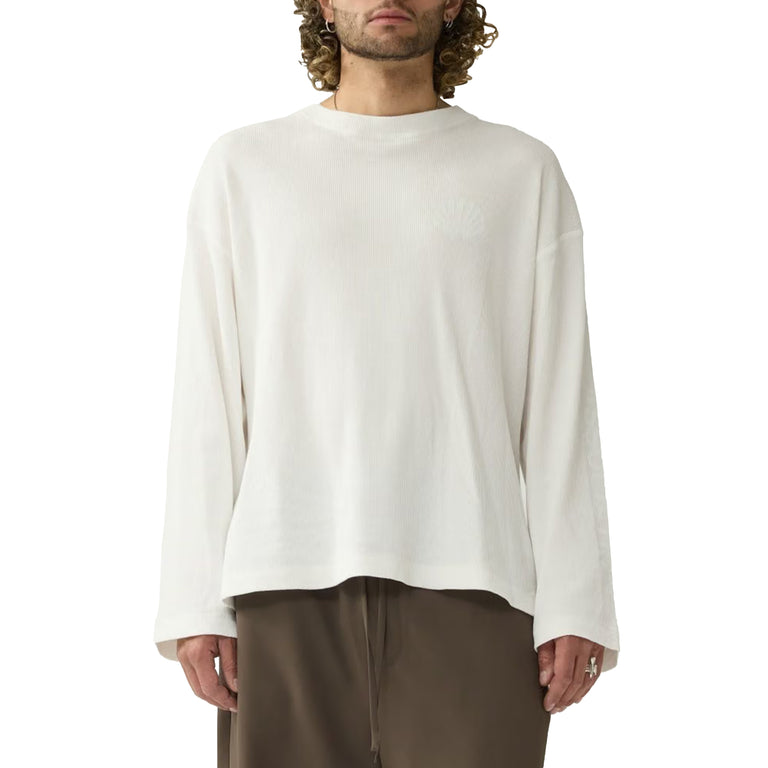 New Amsterdam Surf Association Logo Waffle Longsleeve - M / White - 3