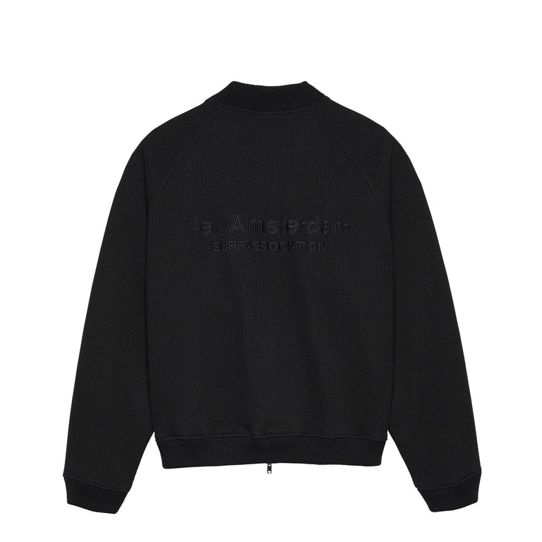 New Amsterdam Surf Association Waffle Zip Up - L / Black - 2