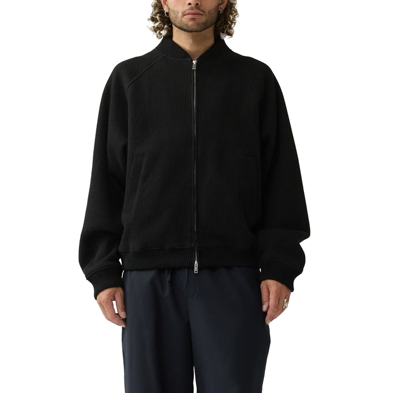 New Amsterdam Surf Association Waffle Zip Up - L / Black - 3