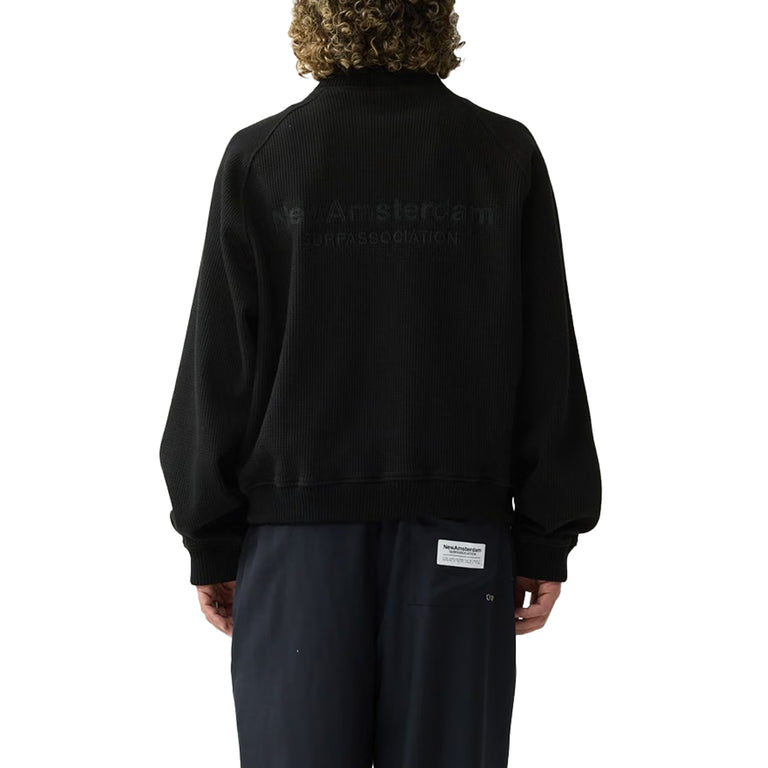 New Amsterdam Surf Association Waffle Zip Up - L / Black - 4