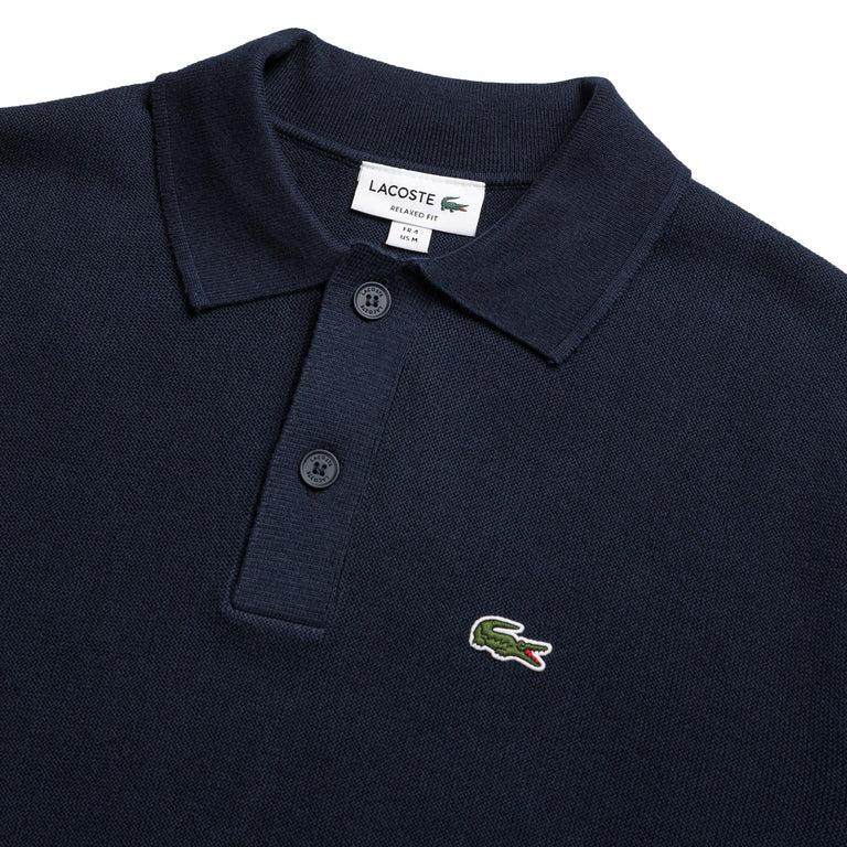 Lacoste rosa Relaxed Fit Moss Stitch Cotton Polo