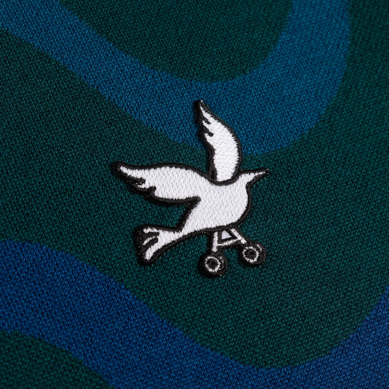 By Parra Colored Soundwave Knitted Polo Pullover