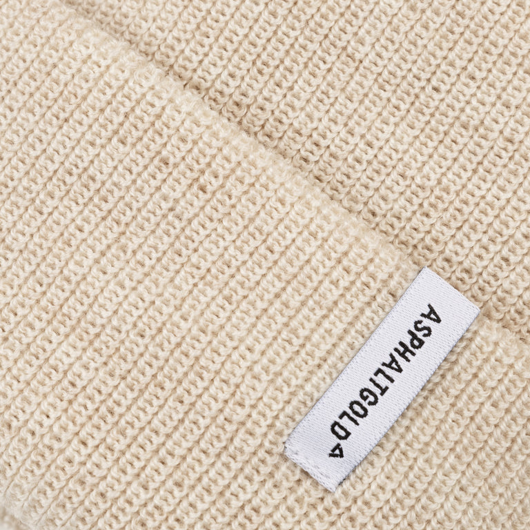 Asphaltgold Ribbed Merino Beanie
