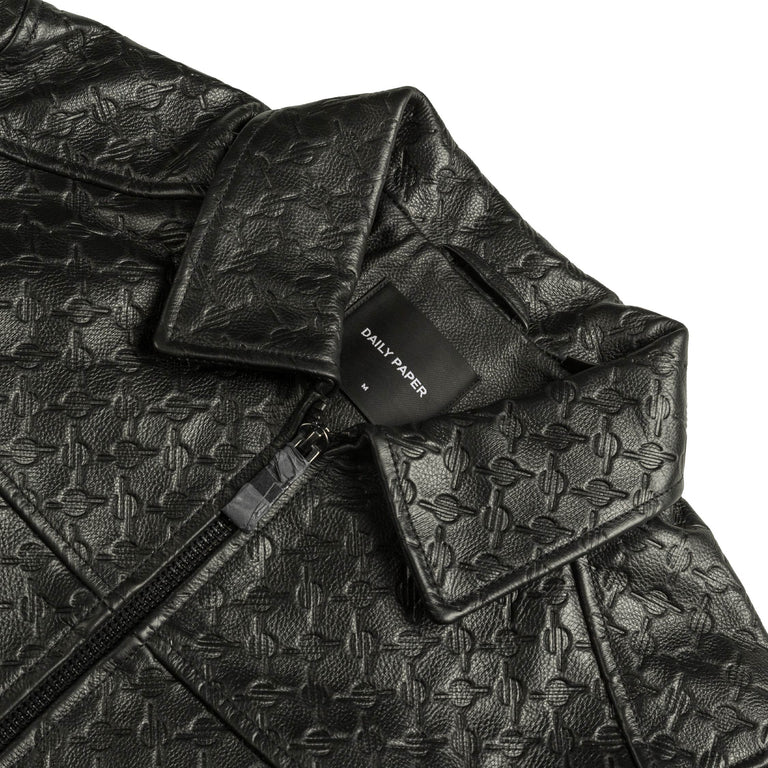 Daily Paper Silence Monogram Leather Jacket