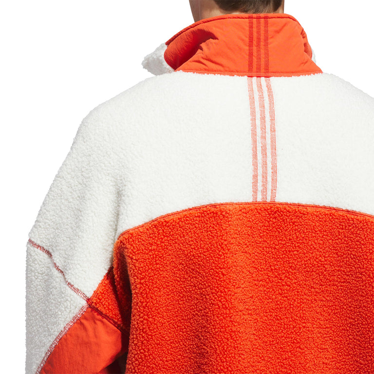 Adidas Adams Blvd Fleece Jacket - M / Off White / Preloved Red - 4

