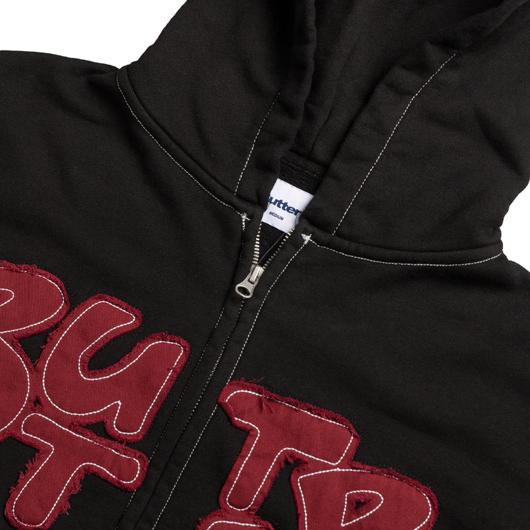 Butter Goods Fabric Applique Zip-Thru Hoodie
