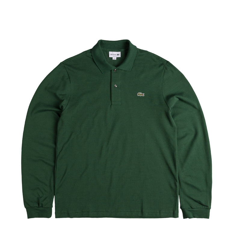 Lacoste green best sale long sleeve polo