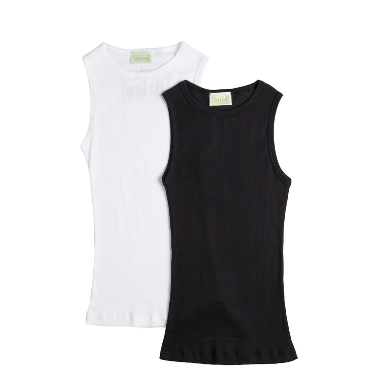 Aries Racer-back Rib Vest Twin Pack