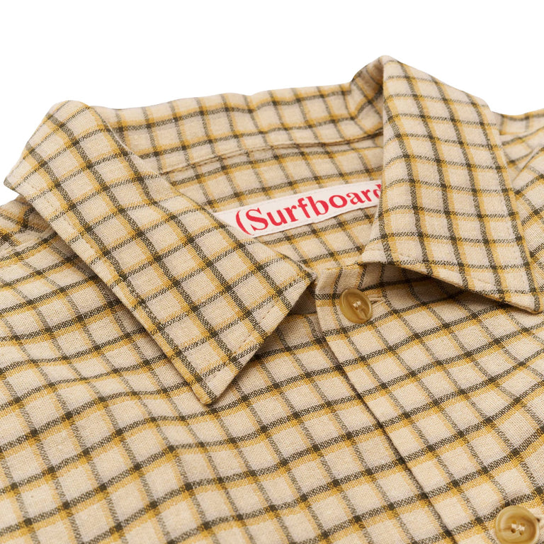 Stockholm Surfboard Club Club Overshirt - XL / Yellow Check - 3