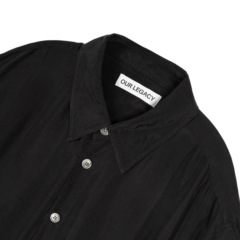 Our Legacy Beyond Short Sleeve Shirt - 48 / Char Black / Dustveil - 2