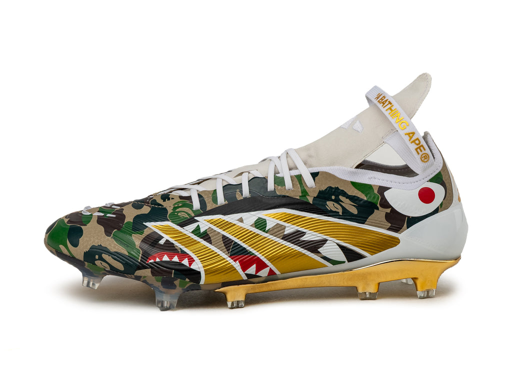 靴 Bape X addidas predator elite Men's shoes adidas x BAPE Predator Elite Ft Fg Hemp/ Gold
