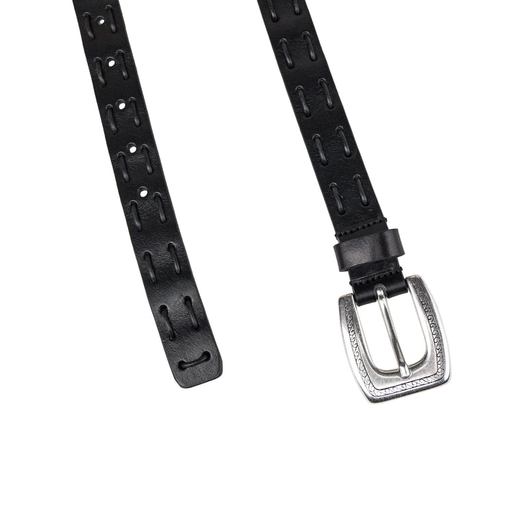 Molebo Leather Cord Belt - 80 / Black - 2