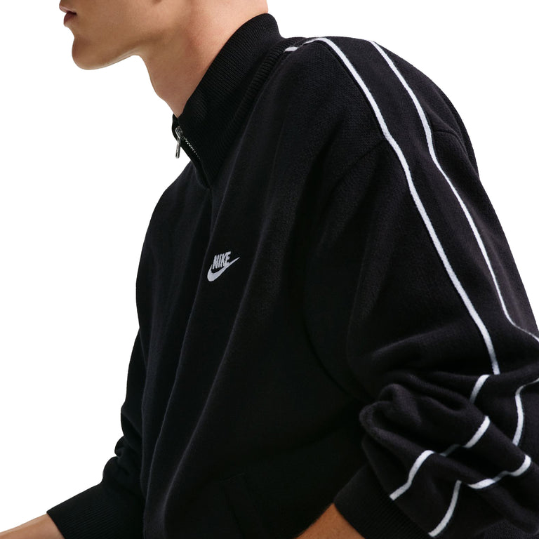 Nike	Club Knit Track Jacket - XXL / Black / White / White - 9

