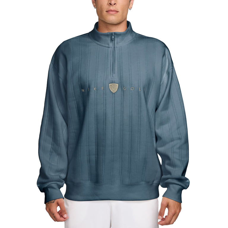 Nike	Fairway Fresh Therma-FIT Oversized 1/2-Zip Golf Top - XXL / Smokey Blue / Limestone - 2
