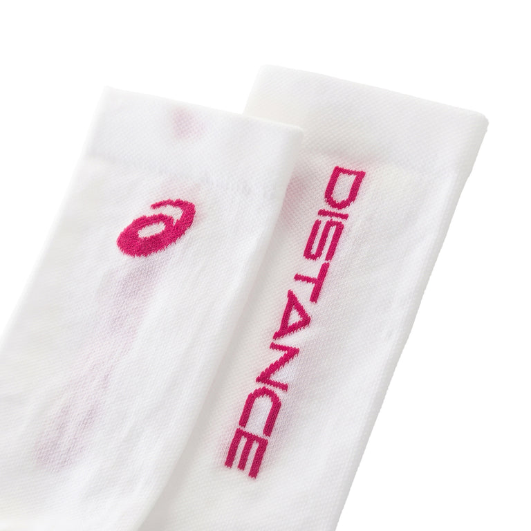 Asics x Distance Performance Run Crew Sock - S / White / Pixel Pink - 2
