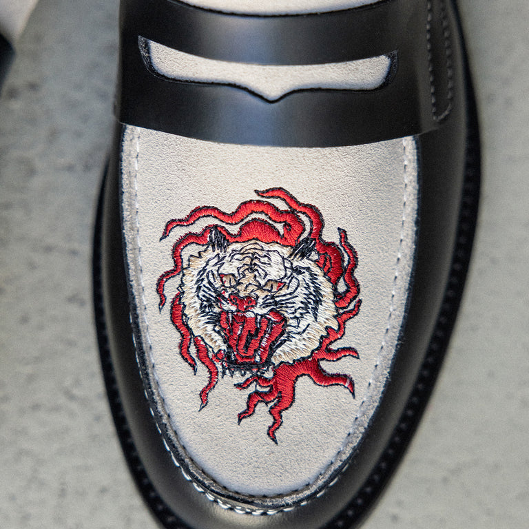 Duke + Dexter Wilde Penny Loafer onfeet