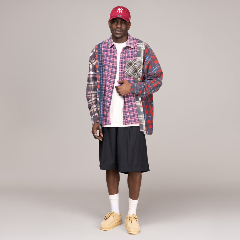 Needles *Rebuild By* Flannel 7 Cuts Wide Shirt
