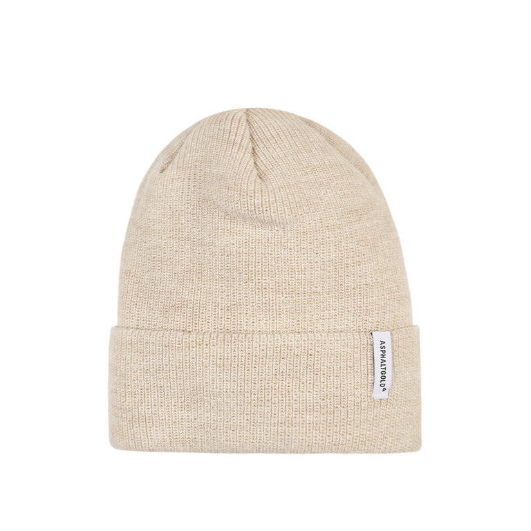 Asphaltgold Ribbed Merino Beanie