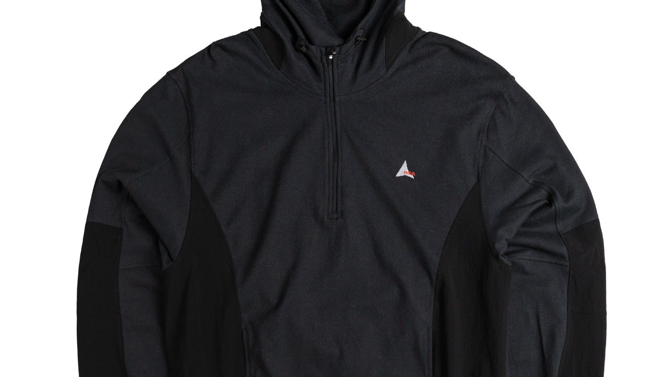 ROA｜MIDLAYER JACKETS (Paneled Hoodie (RBMW088JY01-WTH00 Sweatshirt ROA Paneled Hoodie Black RBMW088JY01 BLK0001