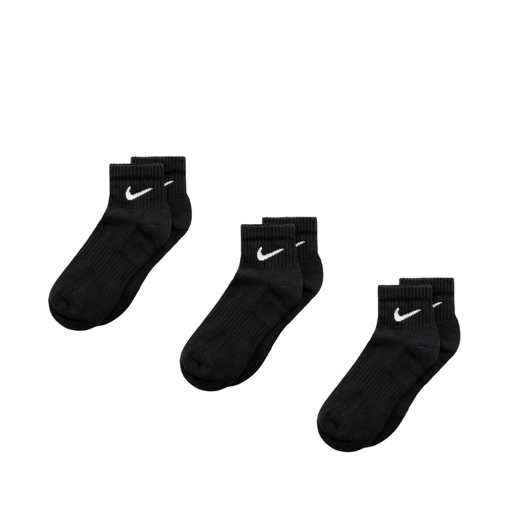 Nike	Everyday Cushioned Ankle Socks 3 Pack - XL / Black / White
