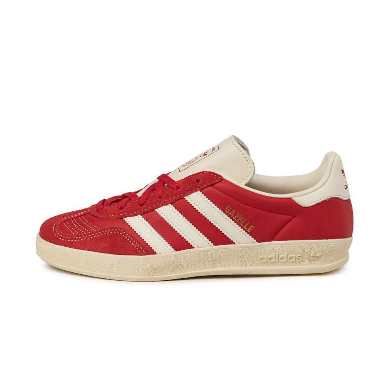 Adidas Gazelle Indoor - 47 1/3 / Beta Scarlett / Cream White / Gold Metallic
