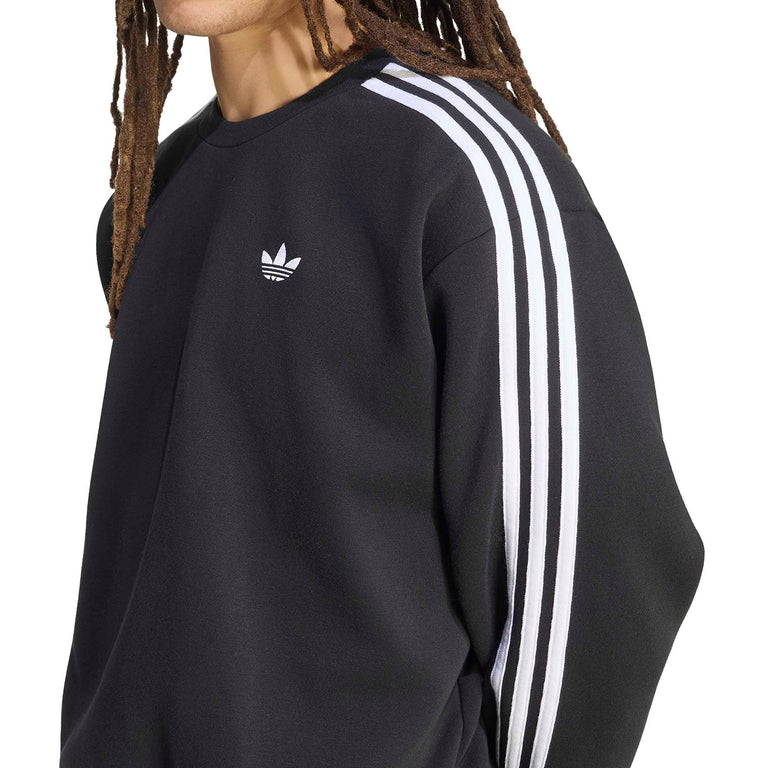 Adidas 3-Stripes Oversized Crewneck - L / Black / White - 4