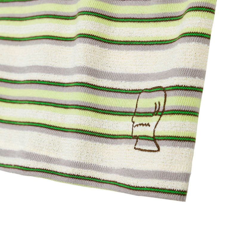 Brain Dead Looped Stripe T-Shirt - M / Green Multi - 3