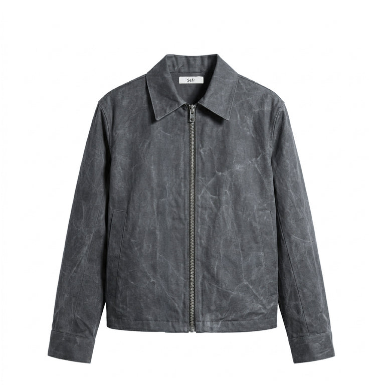 Sefr Tazio Jacket - M / Marble Charcoal Twill
