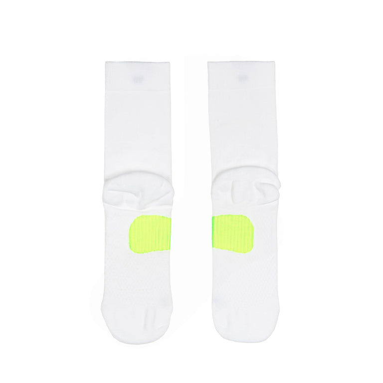 Nike	Running Midweight Crew Socks - XL / White / Volt / Black - 3