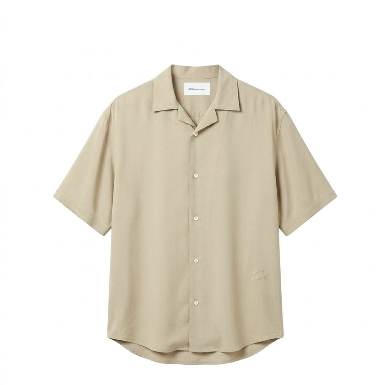 AMI Paris	Embroidered Ami Paris Boxy Shirt - 38 / White Coffee
