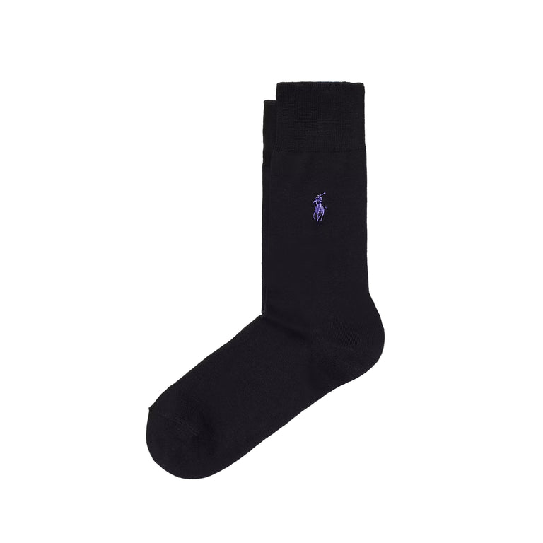 Polo Ralph Lauren Pony Flat-Knit Trouser Socks - 39-42 / Black
