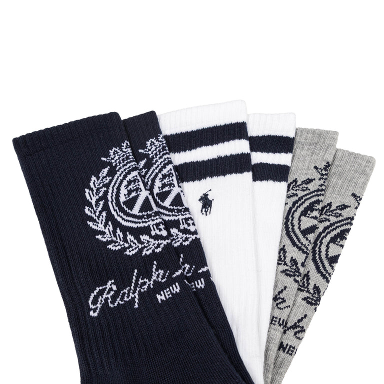 Polo Ralph Lauren Crest Crew Socks 6 Pack - 2