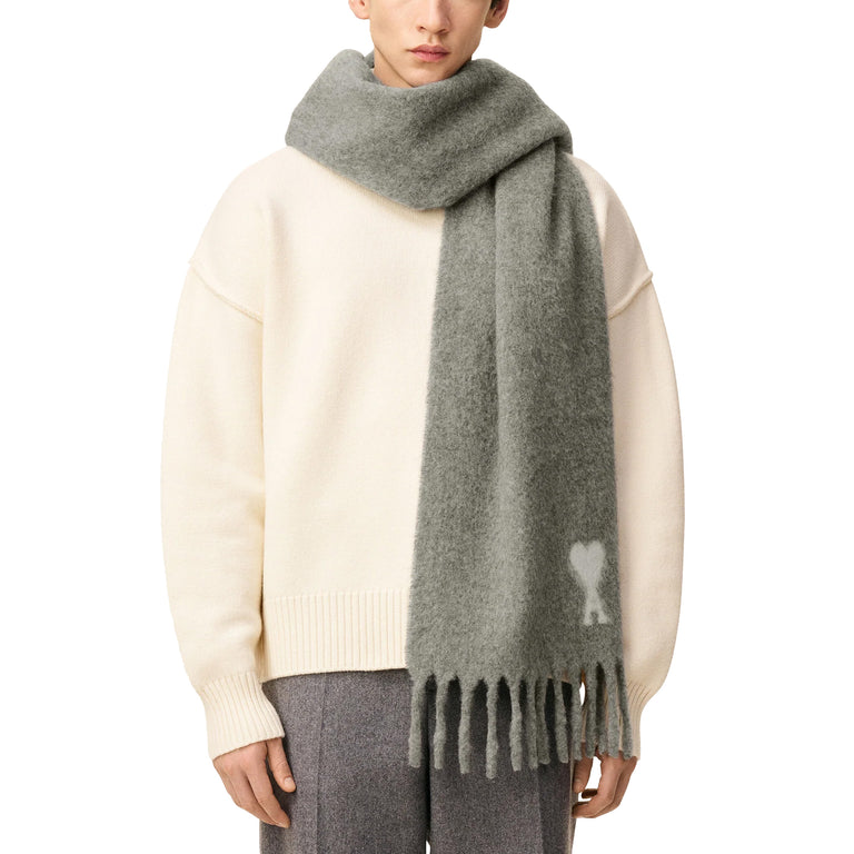 AMI Paris Ami De Coeur Alpaca Scarf - 3
