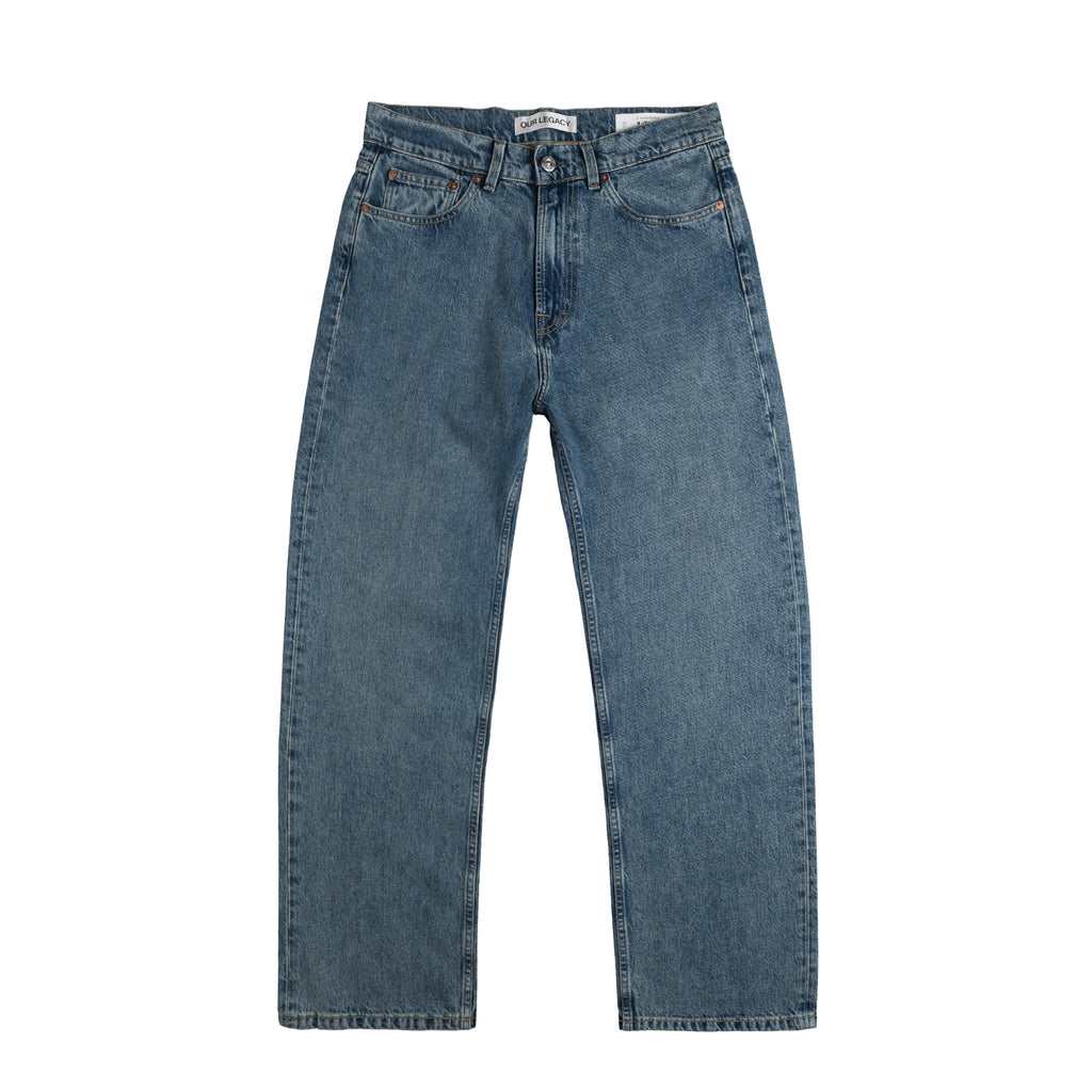 OUR LEGACY★25SS 新作★Blue Brush Stroke Bust Cut Pants Blue Our Legacy - Vast Cut Blue Brush Stroke Print