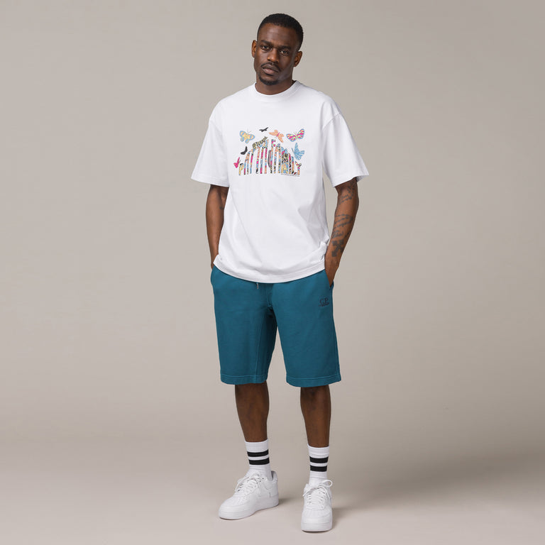 C.P. Company Cotton Diagonal Fleece Shorts