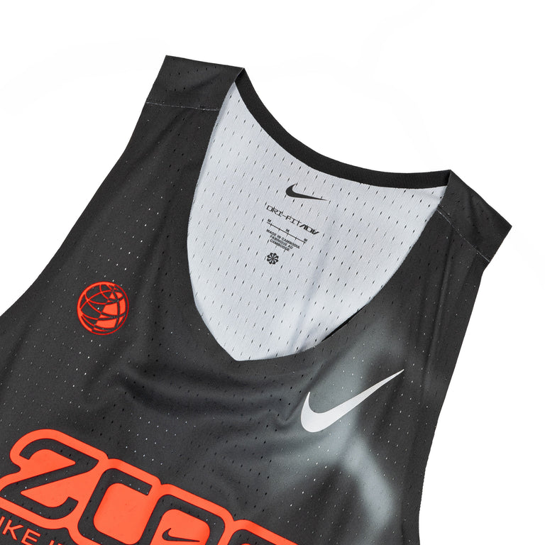 Nike AeroSwift Dri-FIT ADV-Running Singlet - XXL / Black / Dark Smoke Grey / Bright Crimson - 3