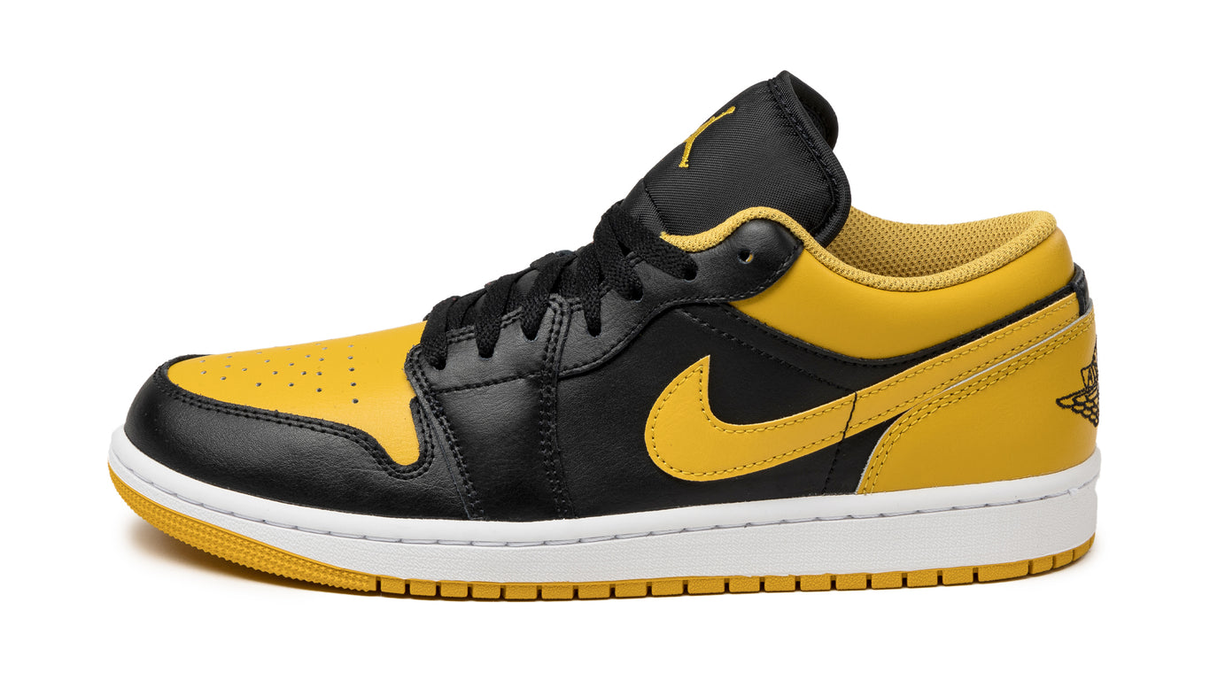 Jordan 1 low black sale yellow