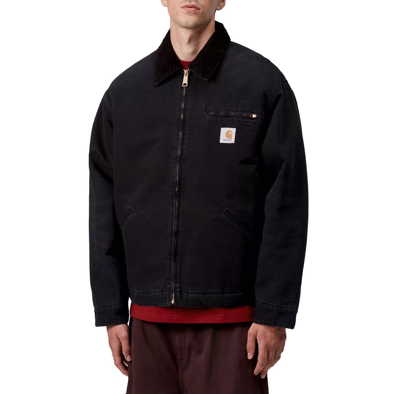 Carhartt WIP OG Detroit Jacket - XXL / Black / Black Stone Canvas - 4