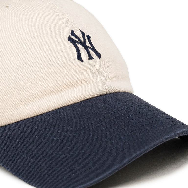 47 MLB New York Yankees *Base Runner Two Tone Clean Up* Cap (Natural / Navy) - 2