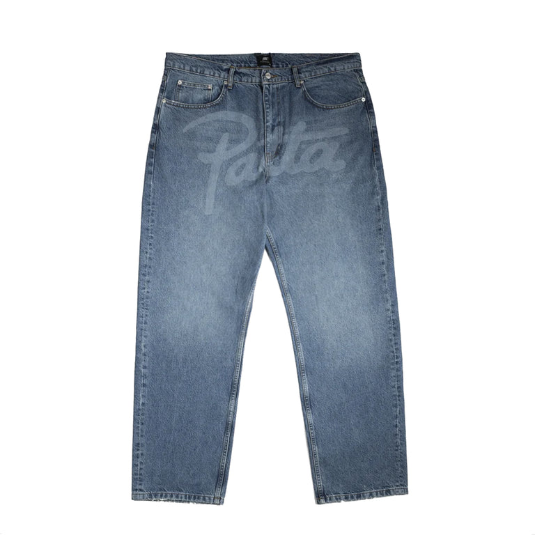 Patta Laserprint Whiskers Denim Pants - 28 / Light Blue Denim - 1
