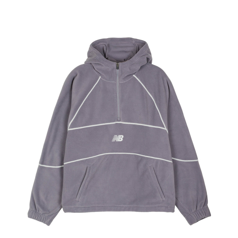 New Balance Trackside Polar Fleece Hoodie - L / Off-Line Grey - 1
