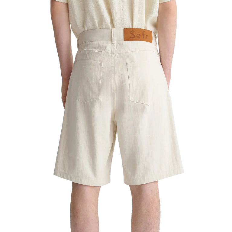 Sefr Davis Denim Shorts - XL / Light Ecru Twill - 3
