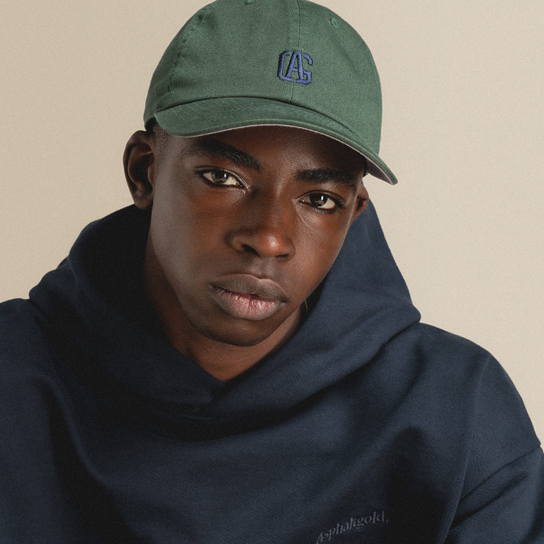 Asphaltgold College Cotton Twill Cap onfeet