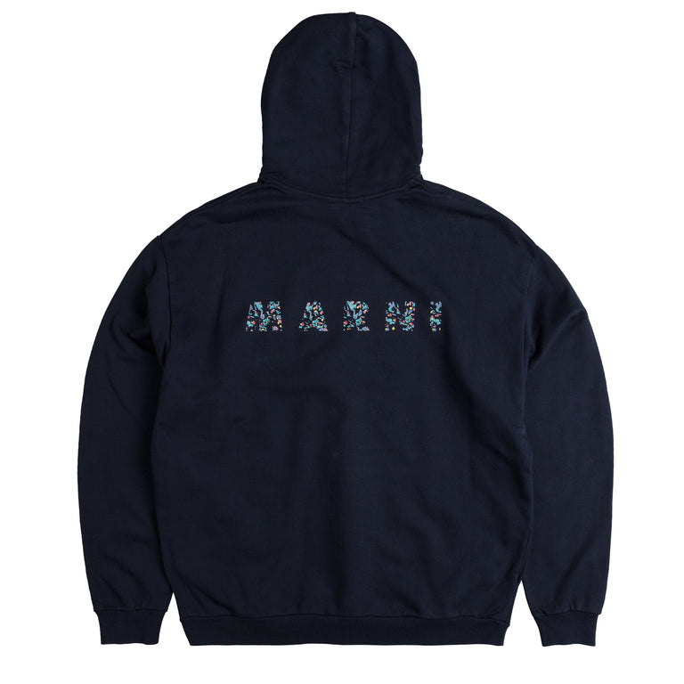 Marni Floral Logo Looback Hoodie