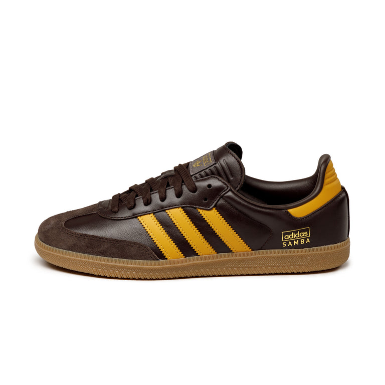 52885ae7ad0b59243a874df7ea6a7e15eefa12d9 IG6174 Adidas Samba OG Dark Brown Preloved Yellow Gum os 1 768x768