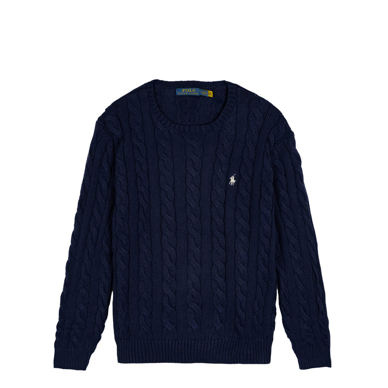 Polo Ralph Lauren Cable-Knit Cotton Jumper - XXL / Bright Navy
